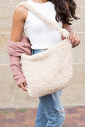 Boucle Sherpa Messenger Bag - Pink Sweetheart