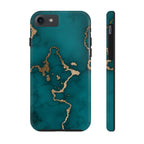 Green & Gold Marble Phone Case (Apple & Android)