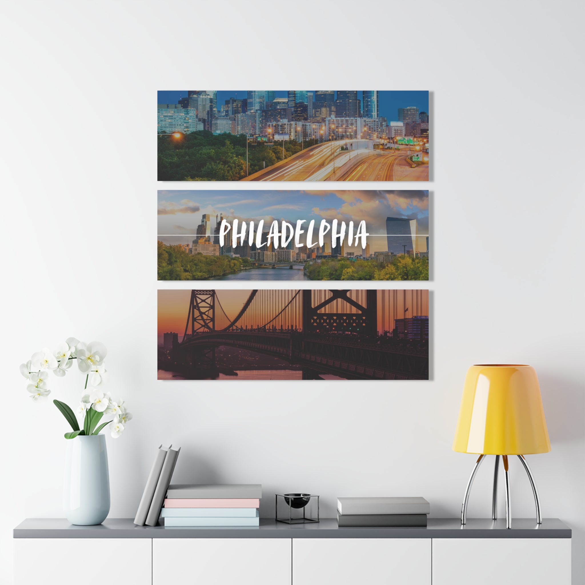 Philadelphia Skyline Acrylic Prints (Triptych)