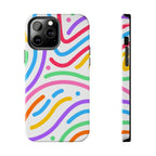Rainbow Swirls Phone Case (Apple & Android) - Pink Sweetheart