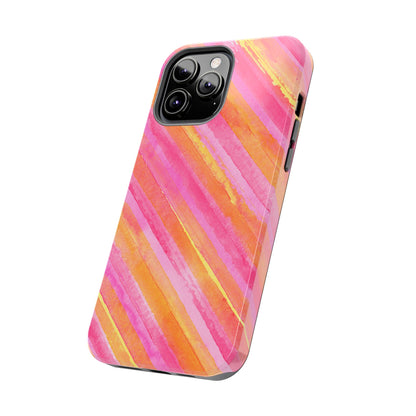 Pink Lemon Stripes Phone Case