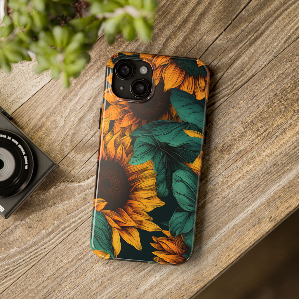 Dark Sunflower Phone Case (Apple & Android)