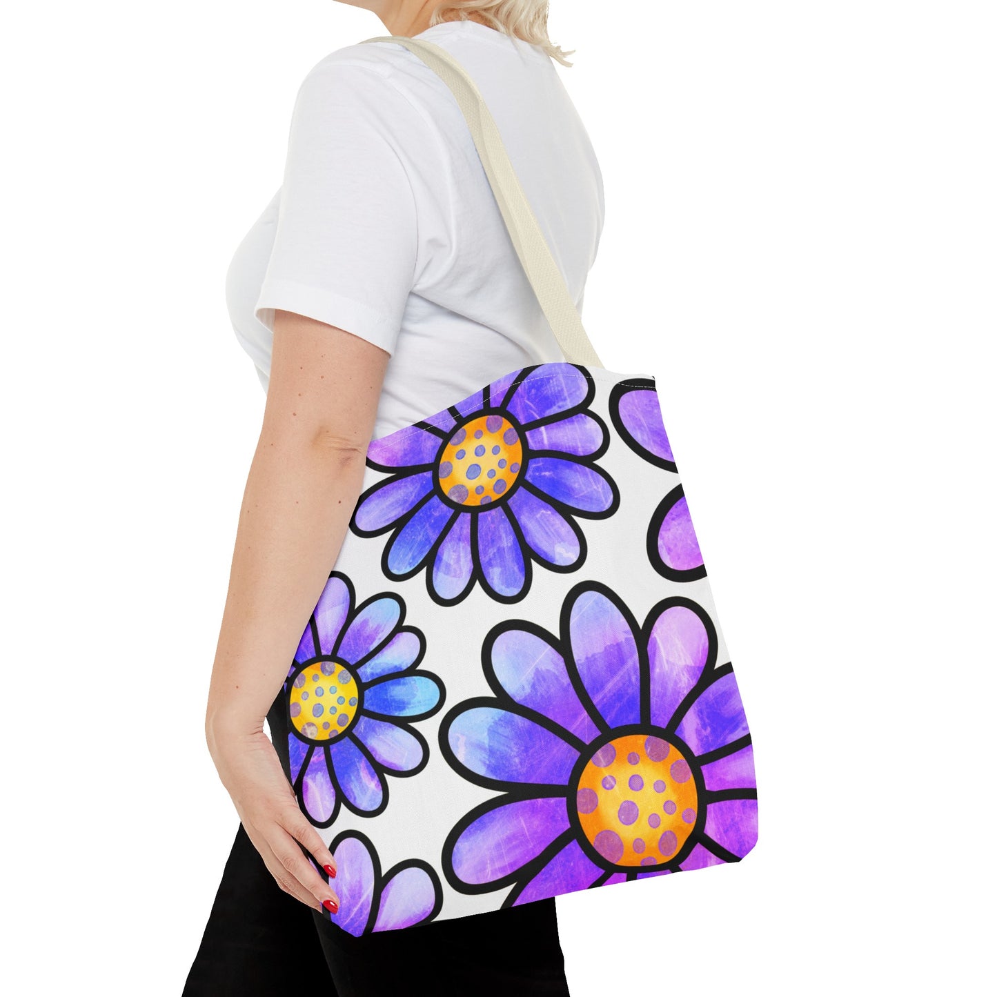 Purple Florals Tote Bag