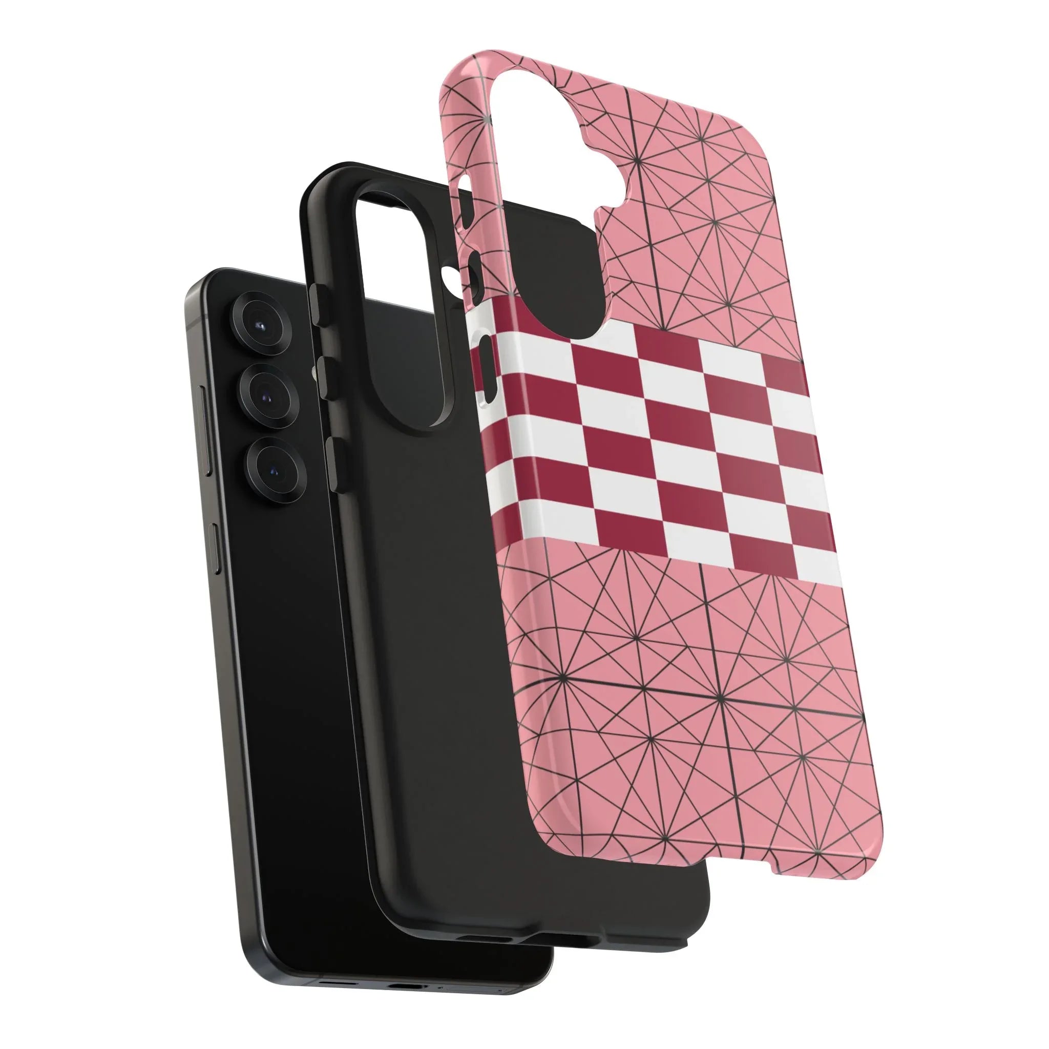 Geometric Kimono Tough Phone Case (Apple & Android) - Pink Sweetheart