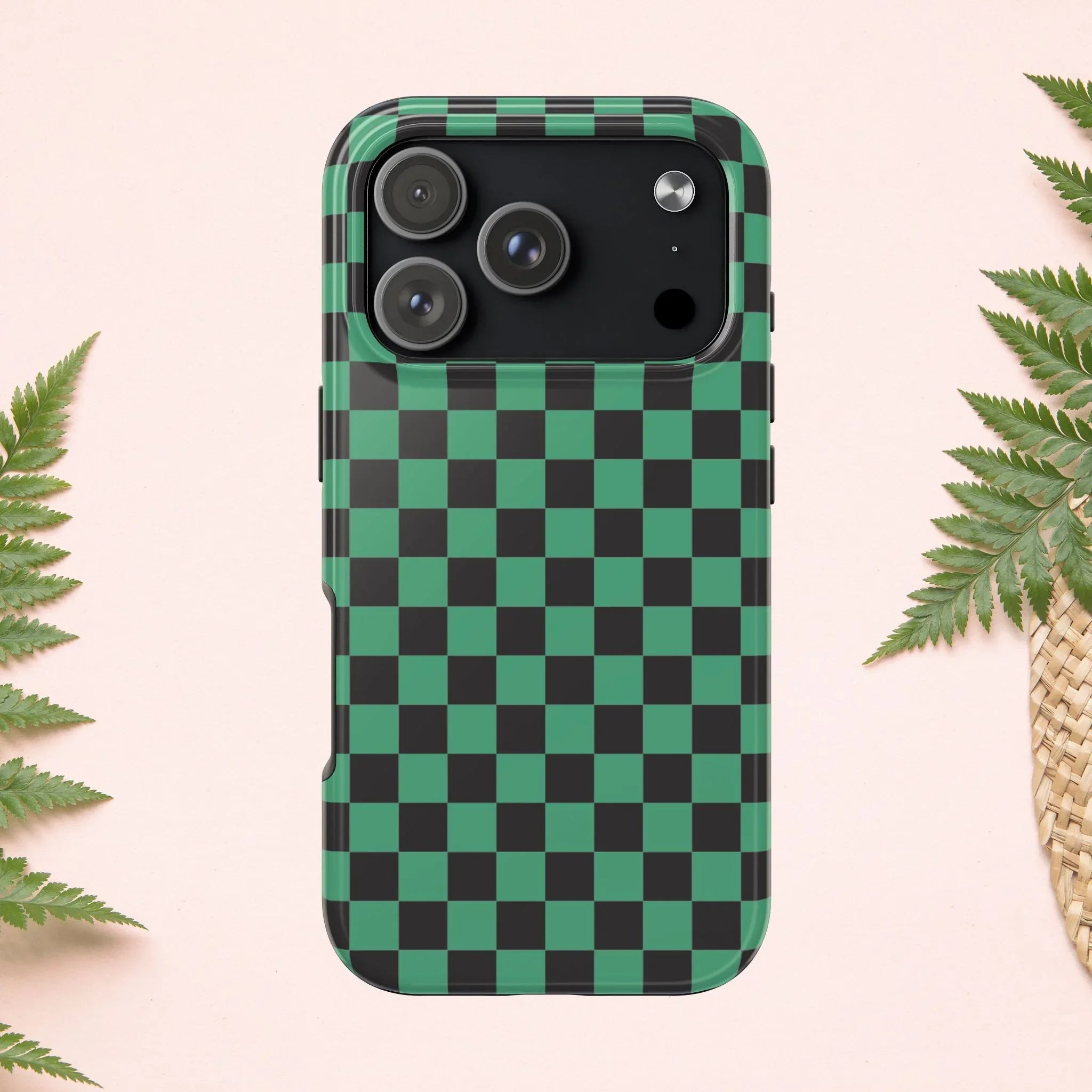 Checkered Kimono Tough Phone Case (Apple & Android) - Pink Sweetheart