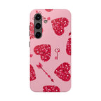Sparkling Red Hearts Phone Case (Apple & Android)
