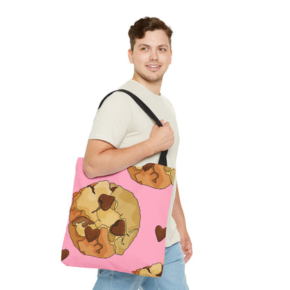 Chocolate Chip Heart Cookies Tote Bag