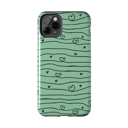 Scribble Love Hearts Phone Case