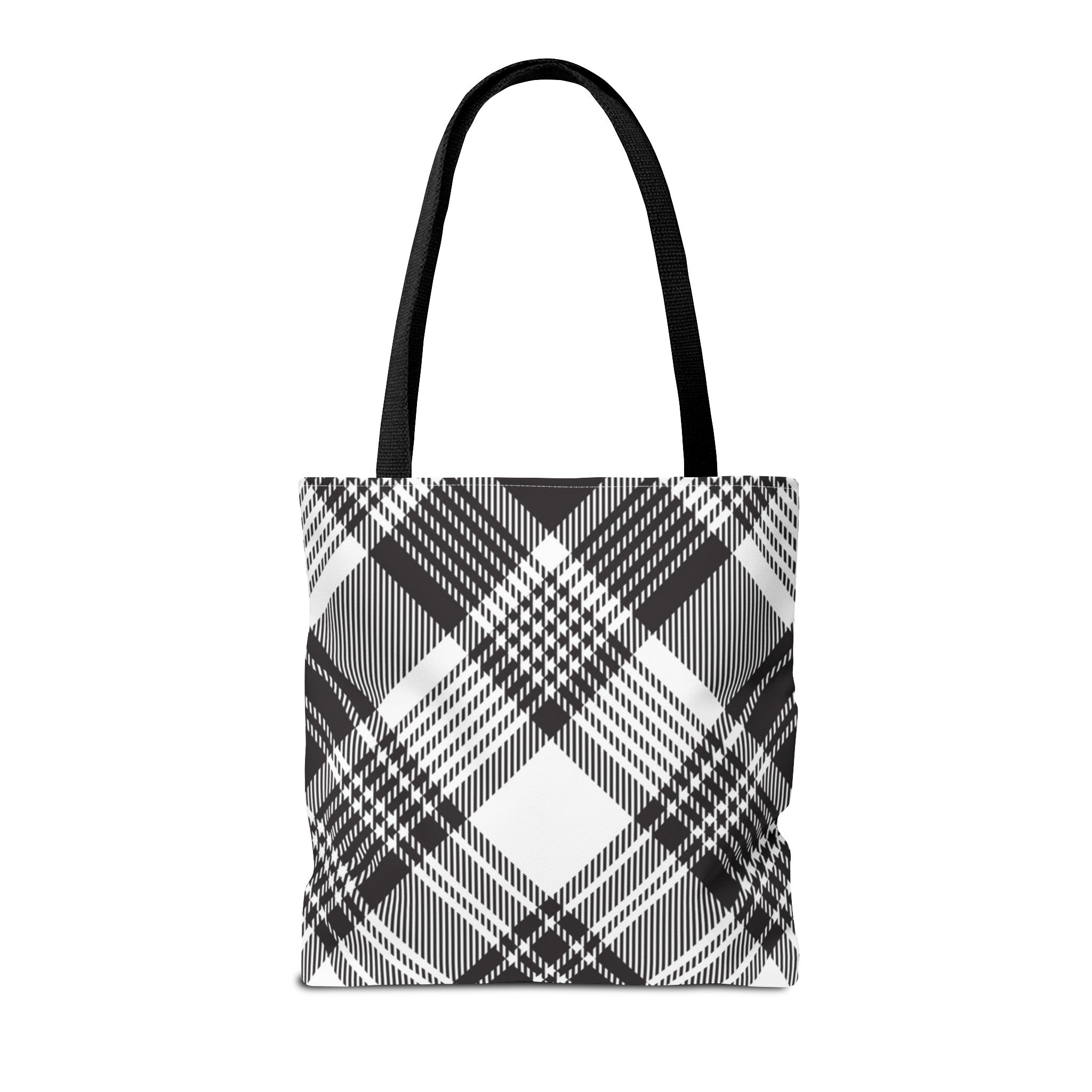 Black Check Tote Bag