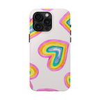 Rainbow Hearts Phone Case (Apple & Android) - Pink Sweetheart