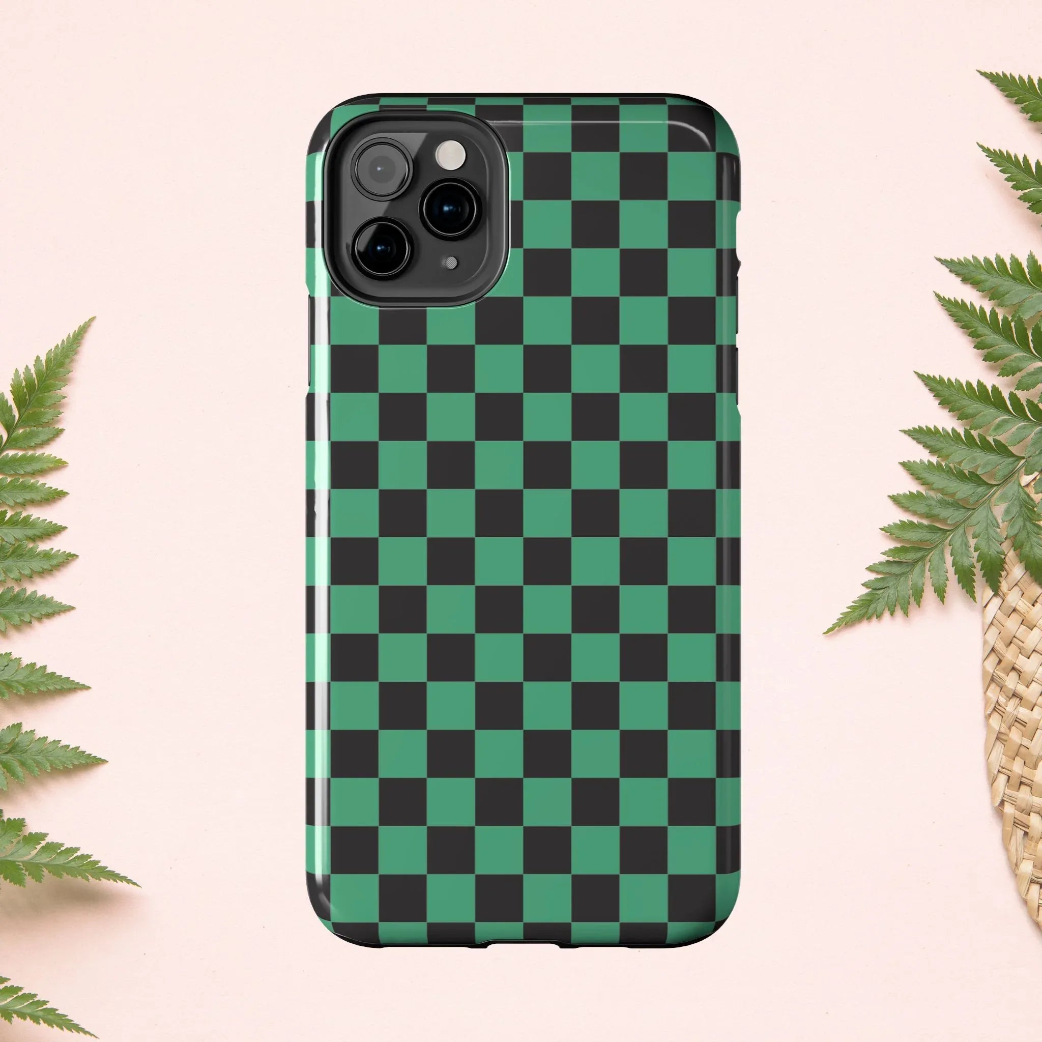 Checkered Kimono Tough Phone Case (Apple & Android) - Pink Sweetheart