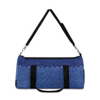 Blue Denim Print Duffel Bag