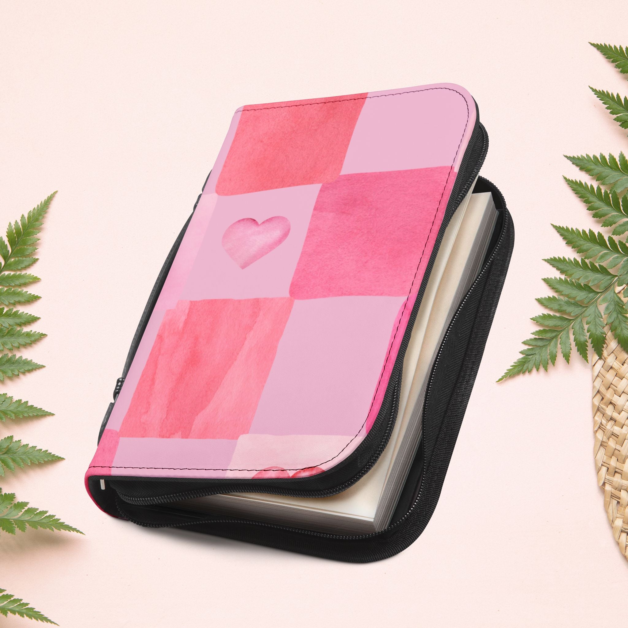 Peachy Pink Squares Book Cover