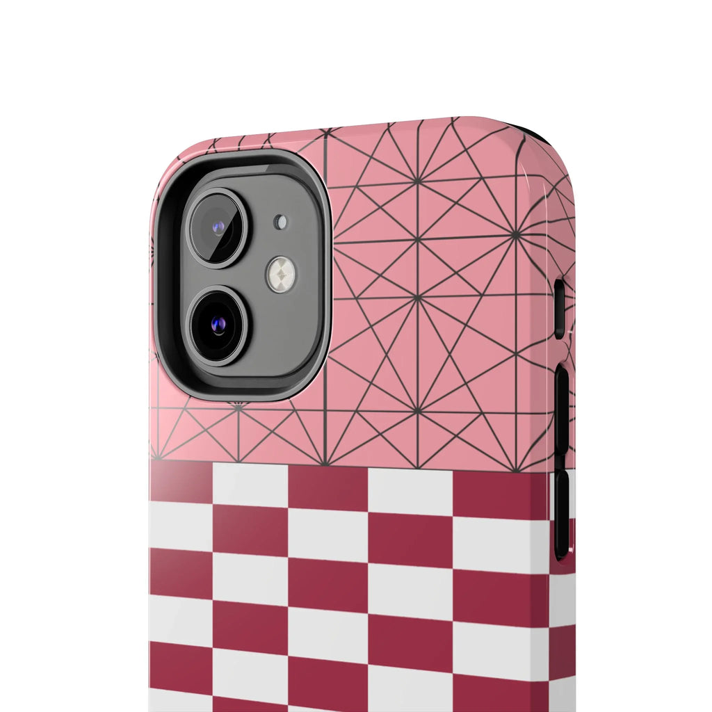 Geometric Kimono Tough Phone Case (Apple & Android) - Pink Sweetheart