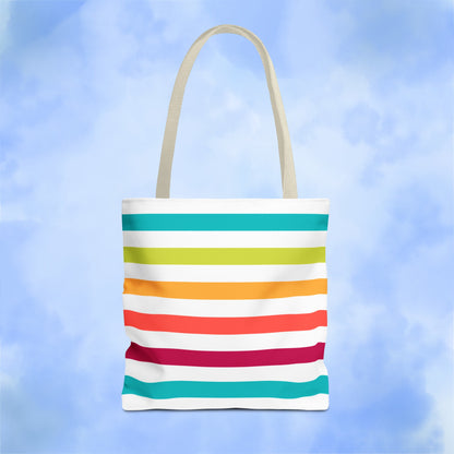 Colorful Candy Lines Tote Bag