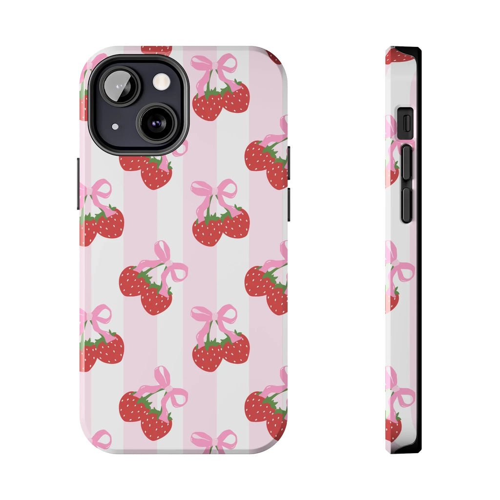Strawberry Cherries Phone Case (Apple & Android) - Pink Sweetheart