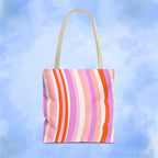 Retro Groovy Waves Tote Bag