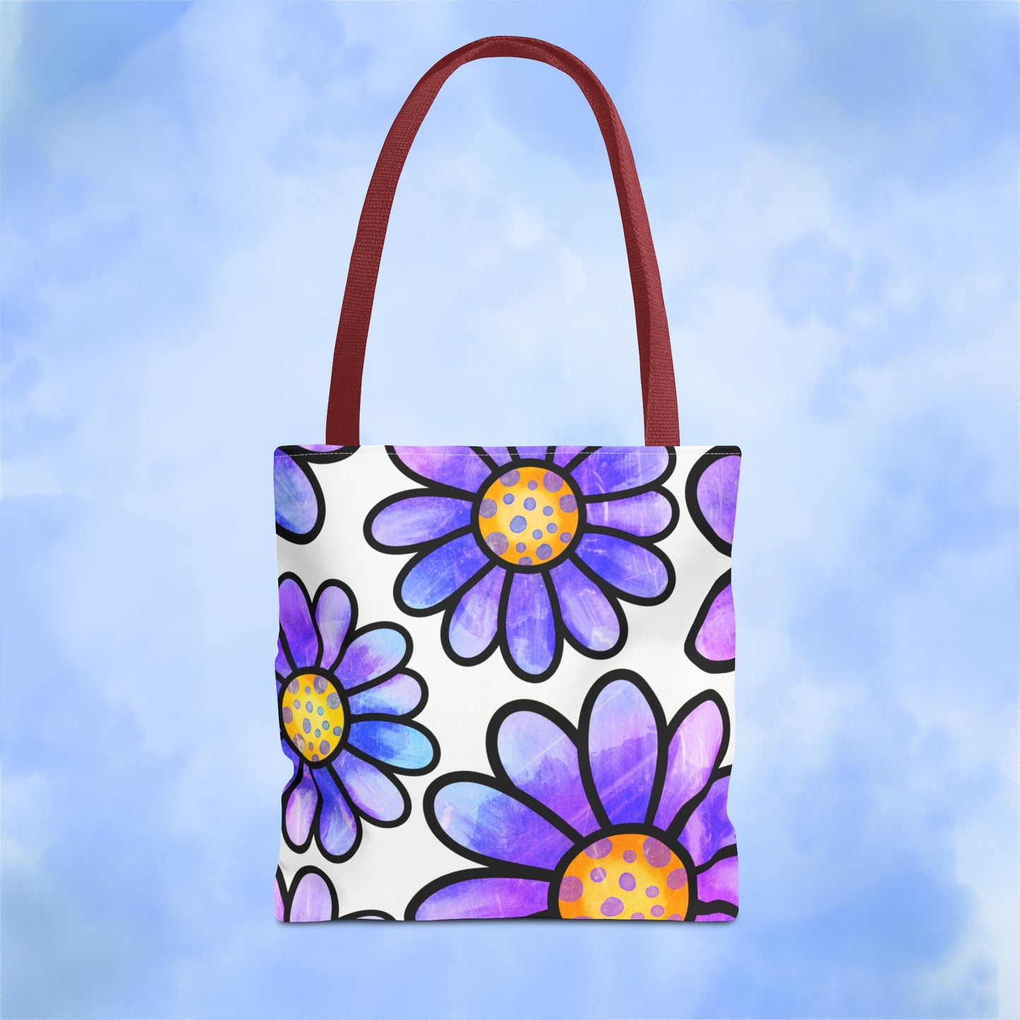 Purple Florals Tote Bag