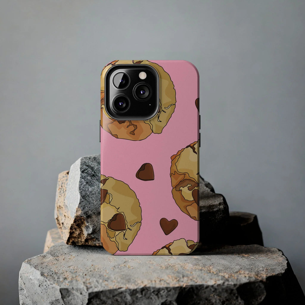Chocolate Chip Cookies Phone Case (Apple & Android) - Pink Sweetheart