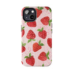 Cute Strawberries Phone Case (Apple & Android) - Pink Sweetheart