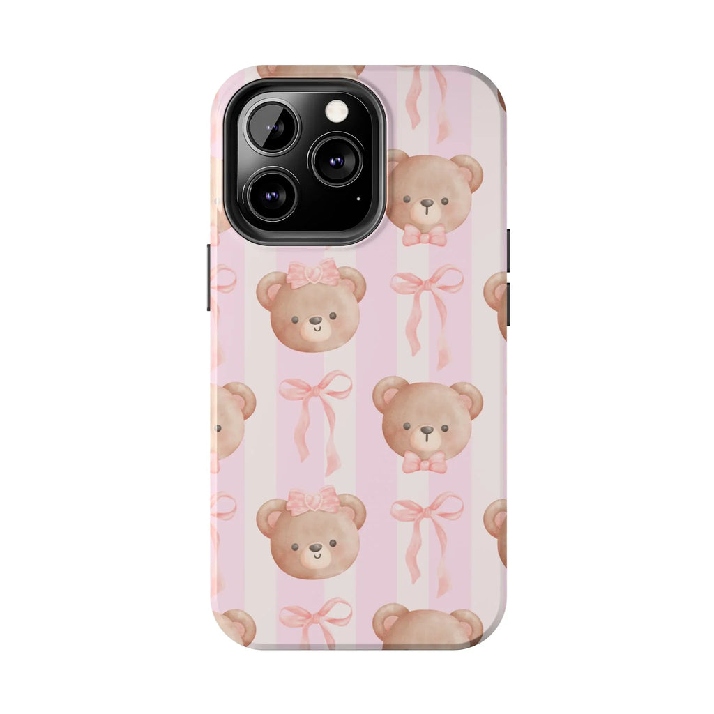 Cuddly Teddy Bear Phone Case (Apple & Android) - Pink Sweetheart