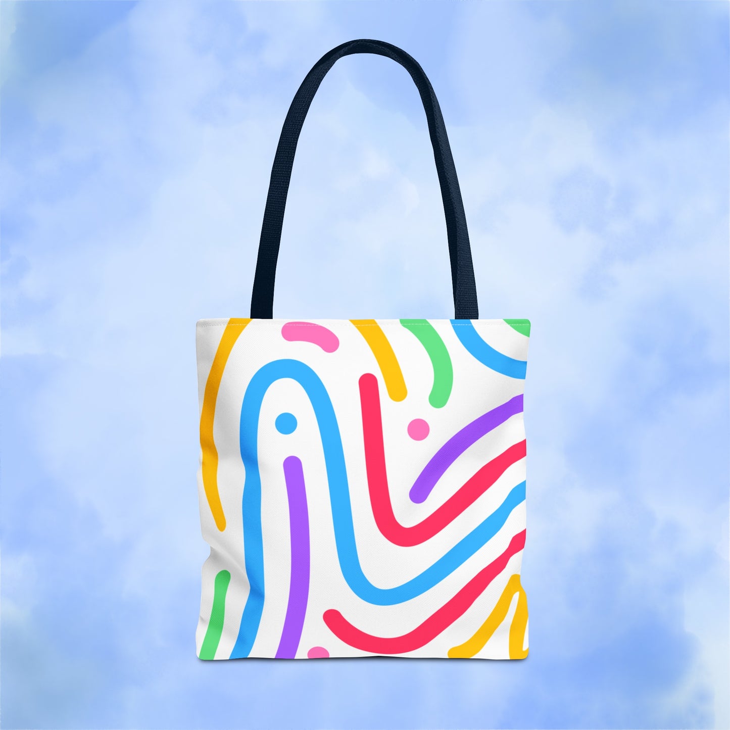 Colorful Doodle Swirl Tote Bag