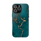 Green & Gold Marble Phone Case (Apple & Android)