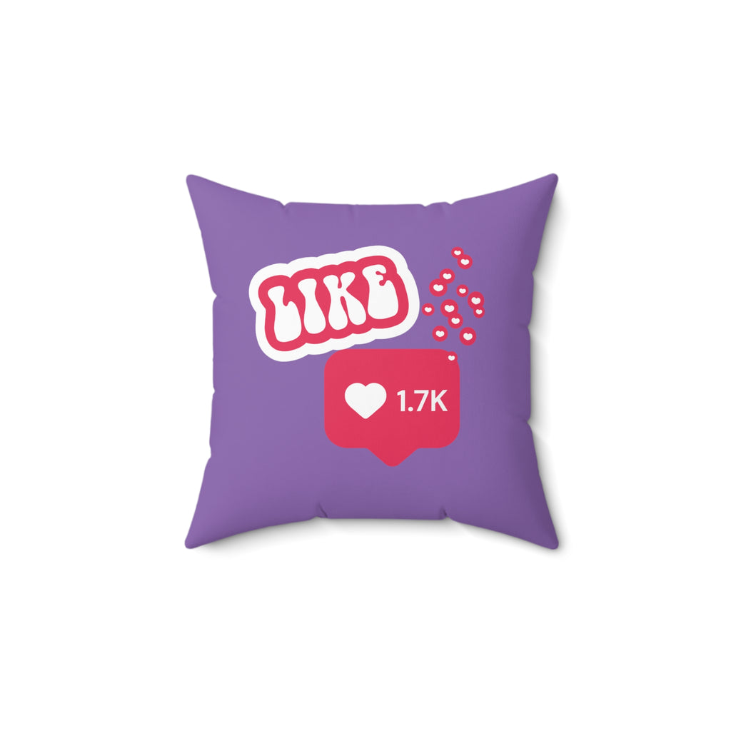 Doing It For Likes Square Pillow - Purple