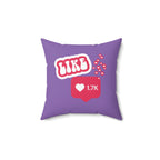 Doing It For Likes Square Pillow - Purple