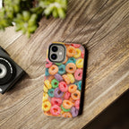 Morning Cereal Loops Phone Case (Apple & Android) - Pink Sweetheart