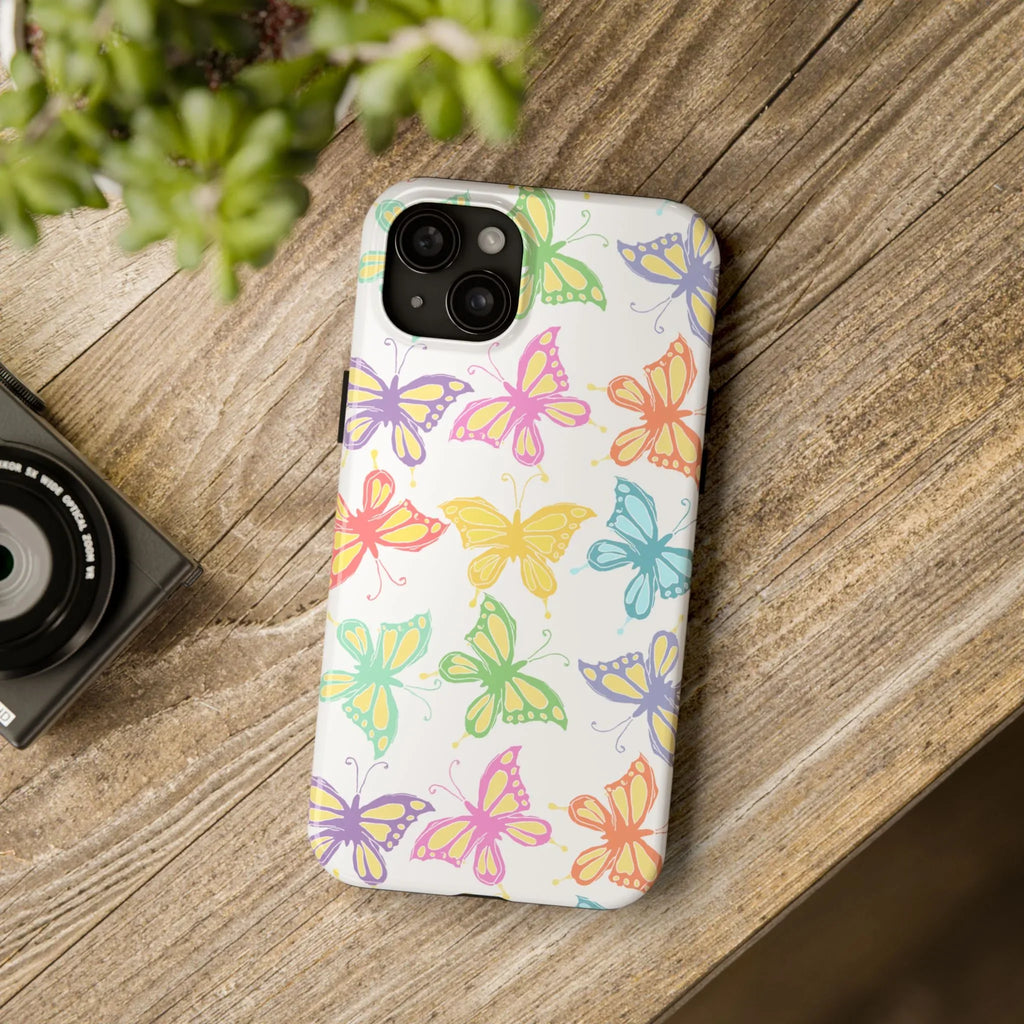 Busy Butterflies Phone Case (Apple & Android) - Pink Sweetheart
