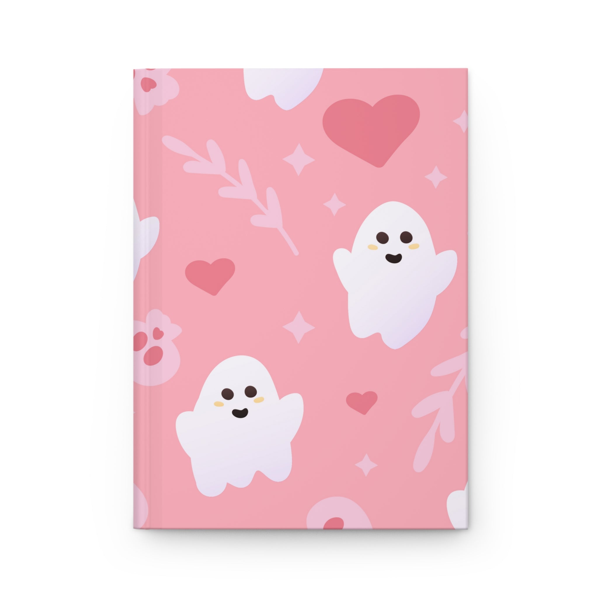 Fantasmas rosados ​​espeluznantes Cuaderno mate de tapa dura