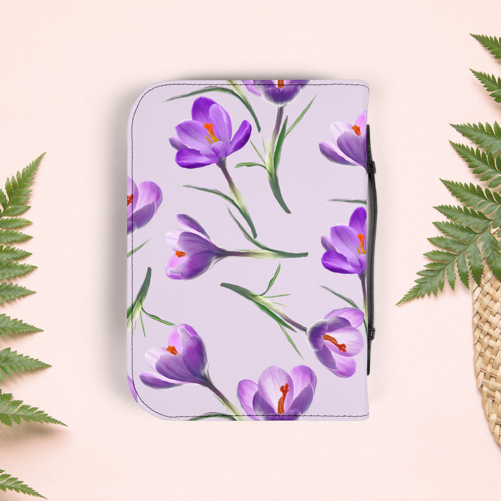 Purple Crocus Flowers Book Cover