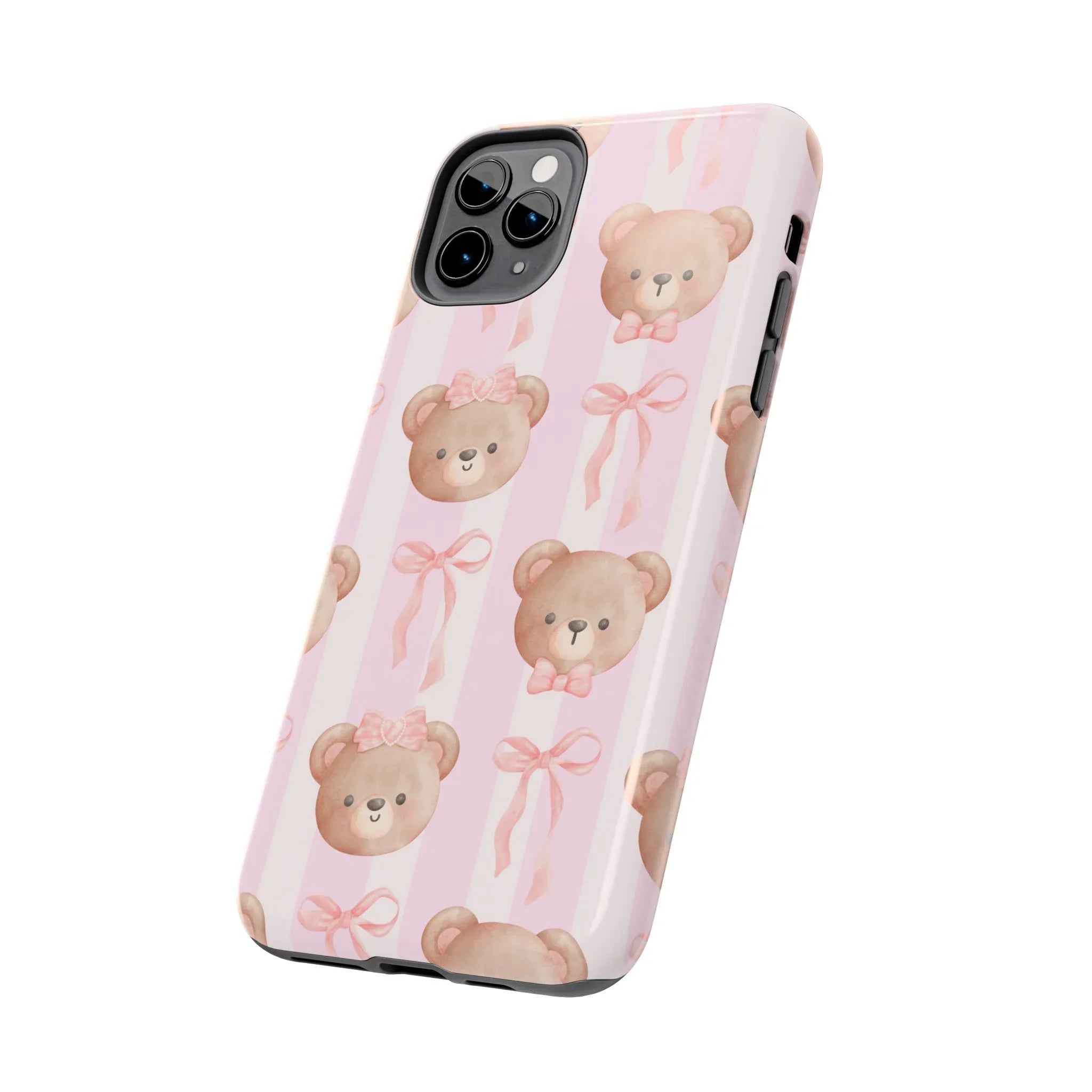 Cuddly Teddy Bear Phone Case (Apple & Android) - Pink Sweetheart