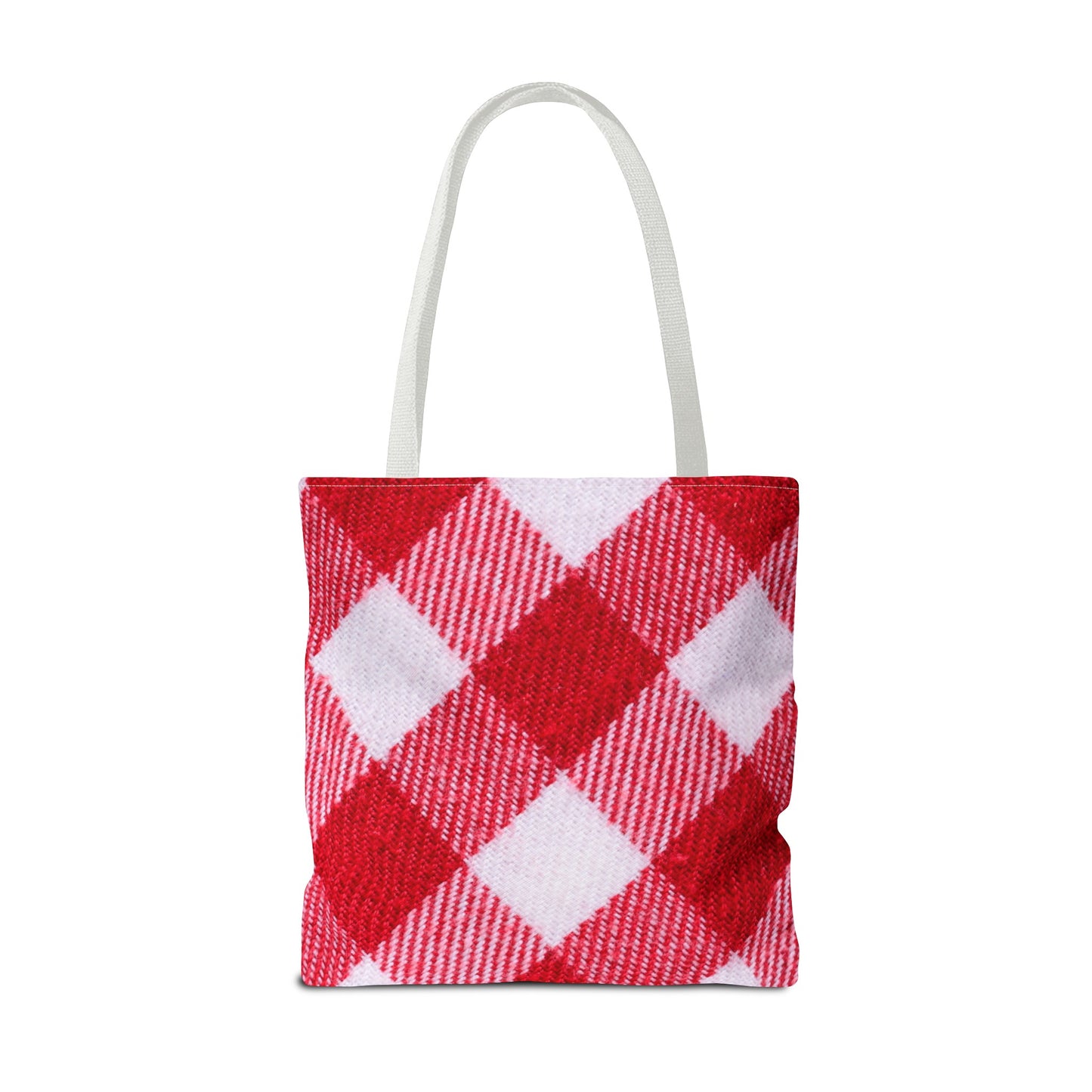 Red & White Checked Tote Bag