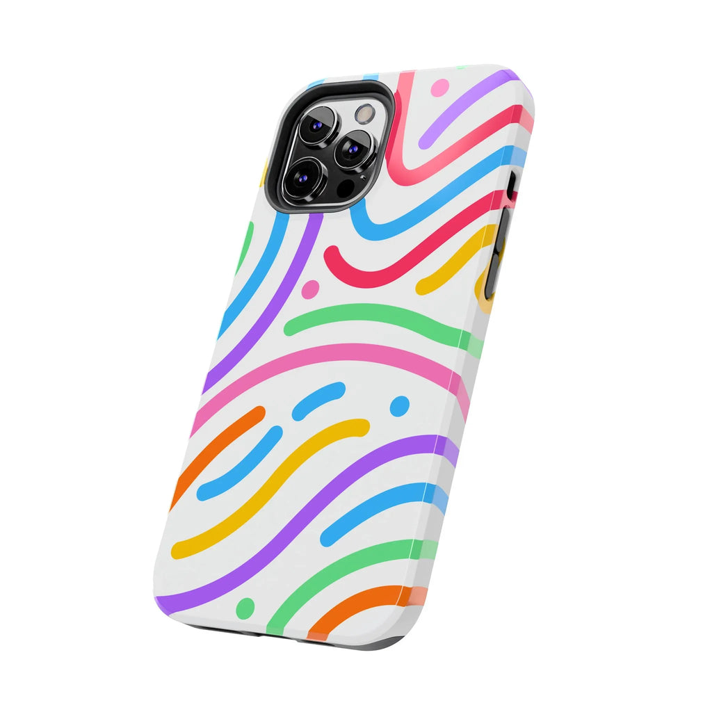 Rainbow Swirls Phone Case (Apple & Android) - Pink Sweetheart