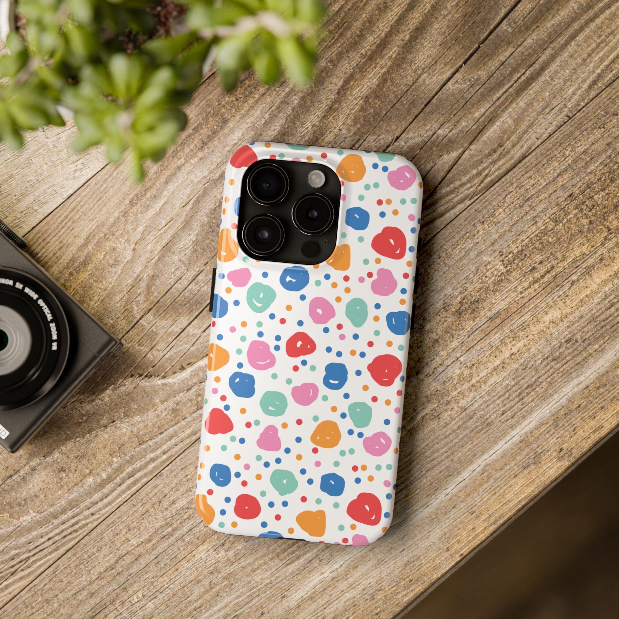 Seamless Hand Drawn Polka Phone Case (Apple & Android)