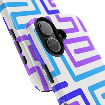 Abstract Neon Maze Phone Case