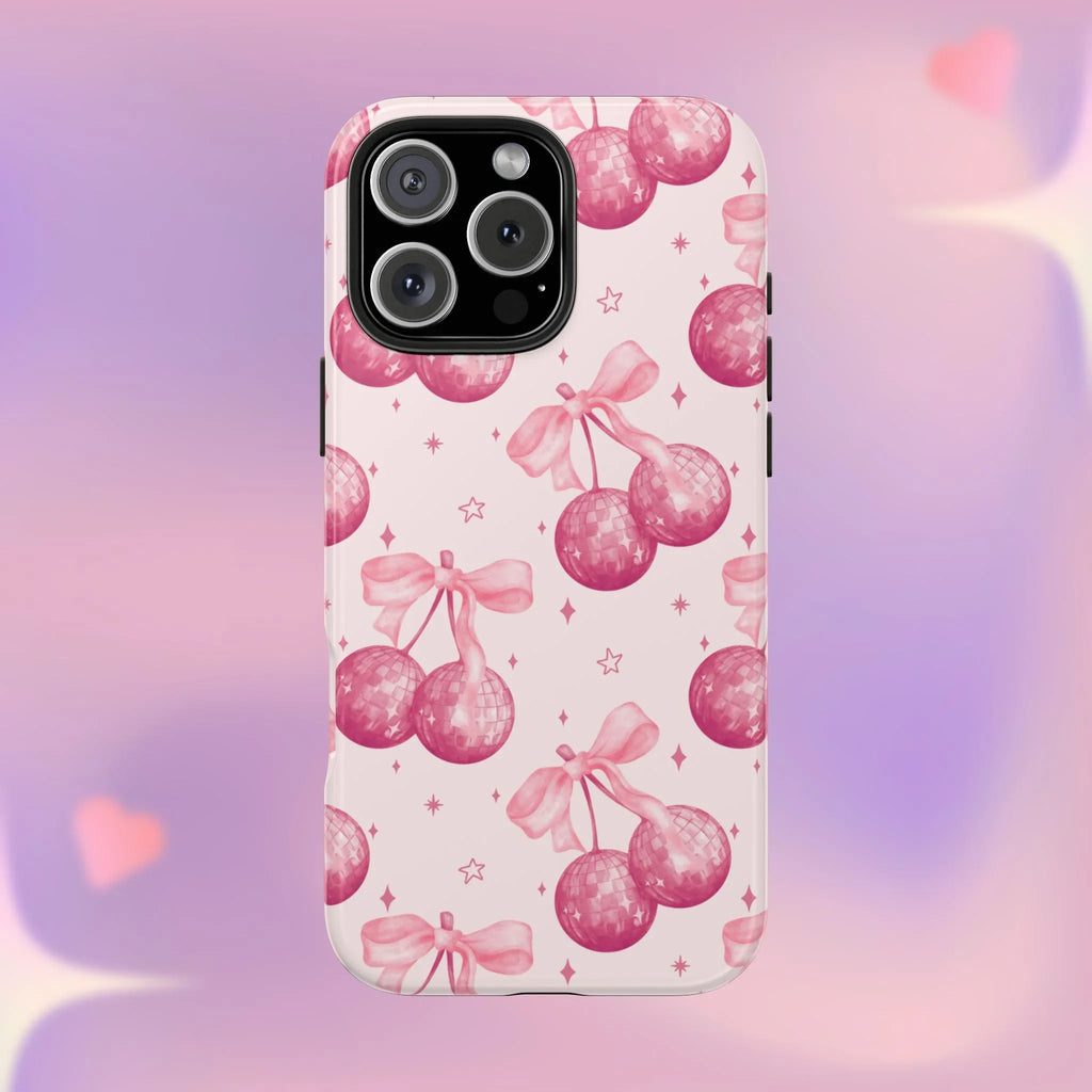 Disco Cherries Phone Case (Apple & Android) - Pink Sweetheart