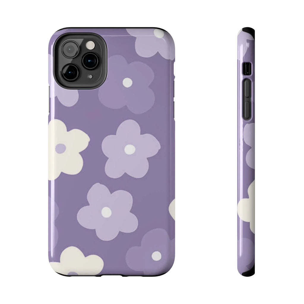 Pastel Purple Flowers Phone Case (Apple & Android) - Pink Sweetheart