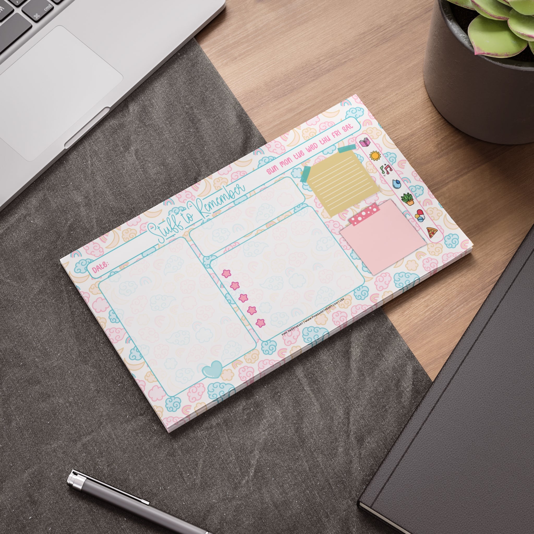 Cloudy Moons Sticky Note Pad