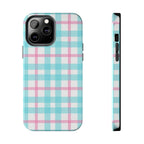 Pastel Gingham Phone Case (Apple & Android) - Pink Sweetheart
