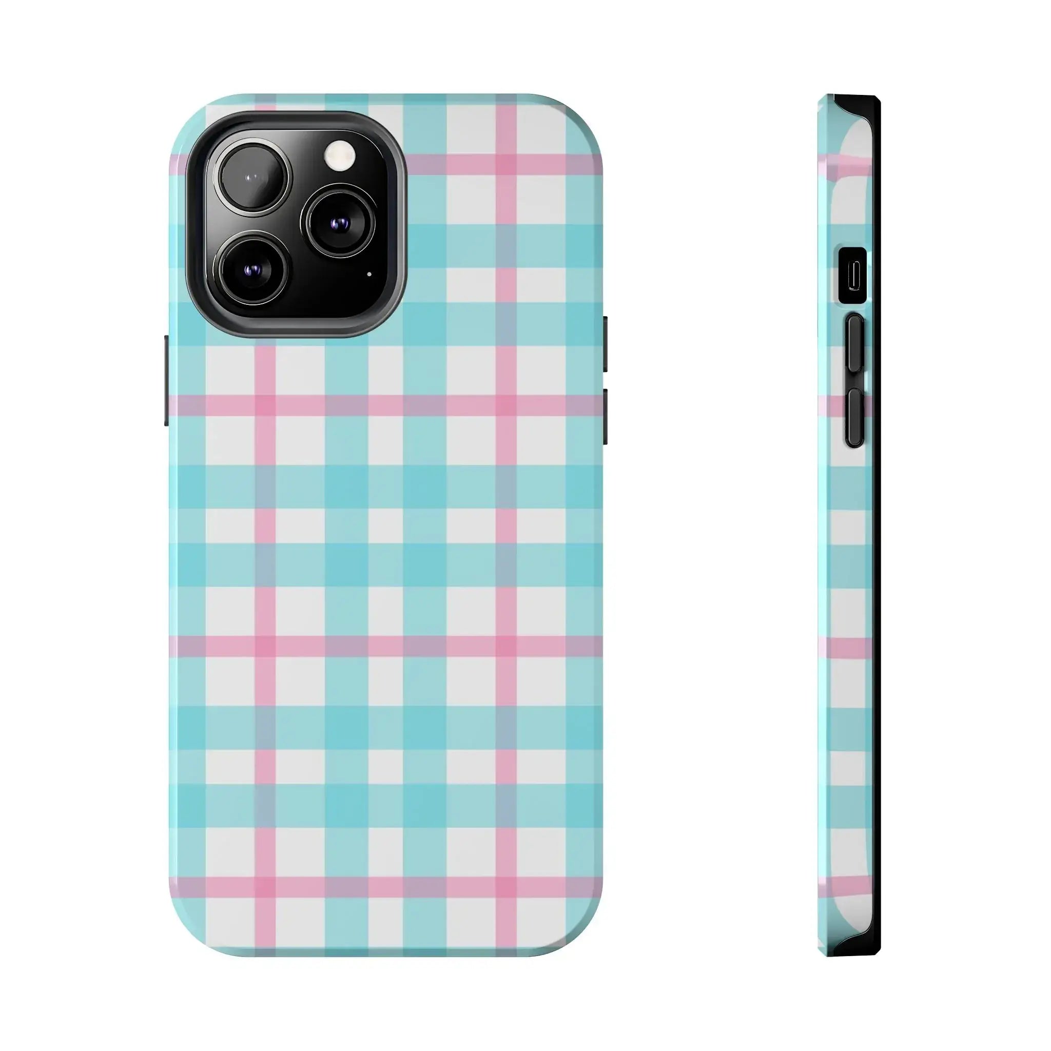 Pastel Gingham Phone Case (Apple & Android) - Pink Sweetheart
