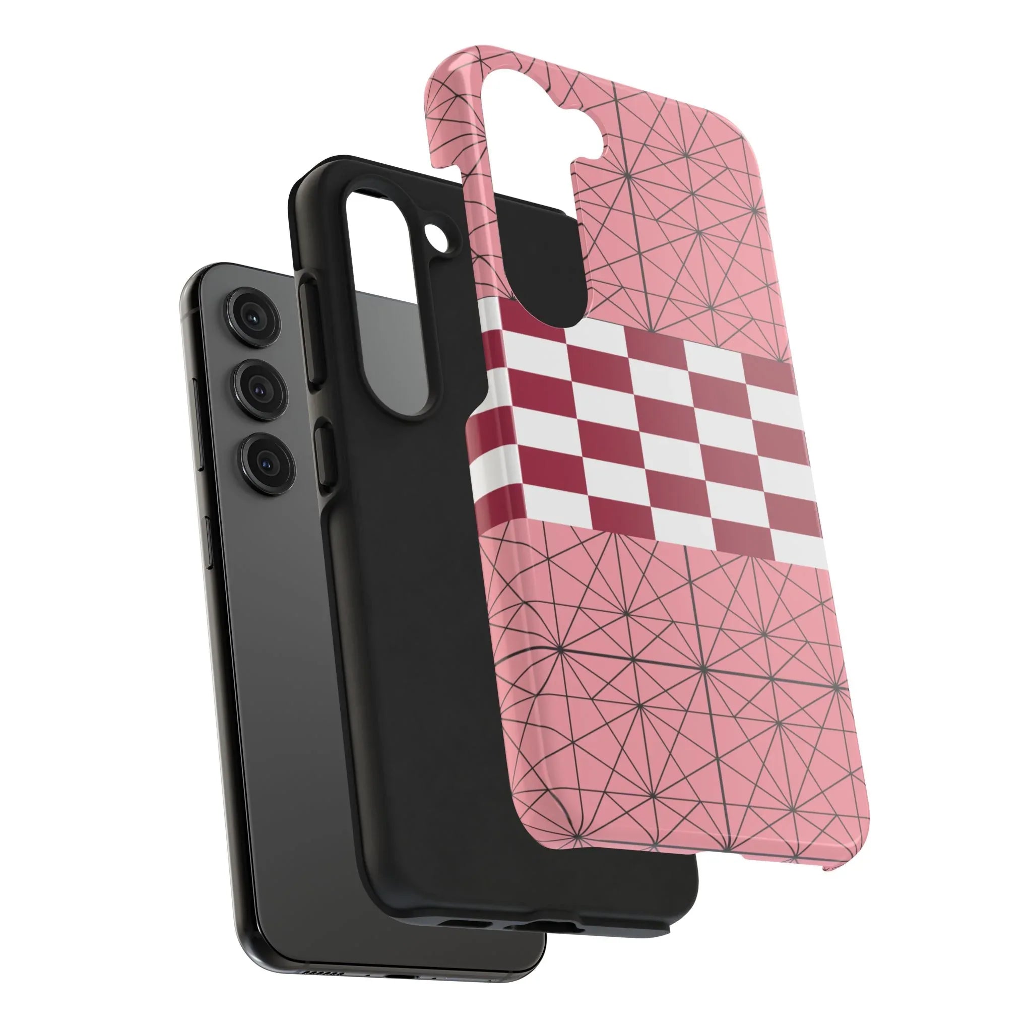 Geometric Kimono Tough Phone Case (Apple & Android) - Pink Sweetheart