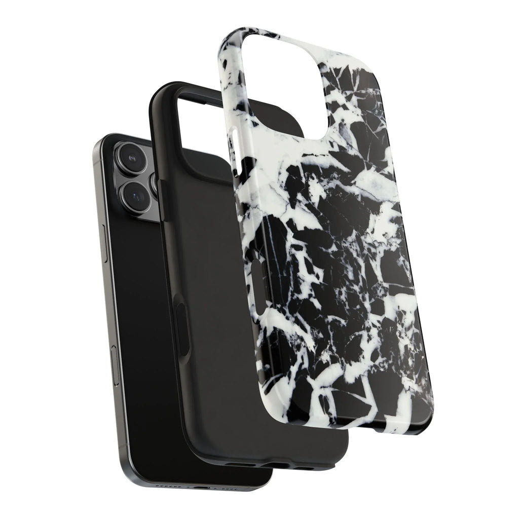 Black & White Shattered Phone Case (Apple & Android) - Pink Sweetheart