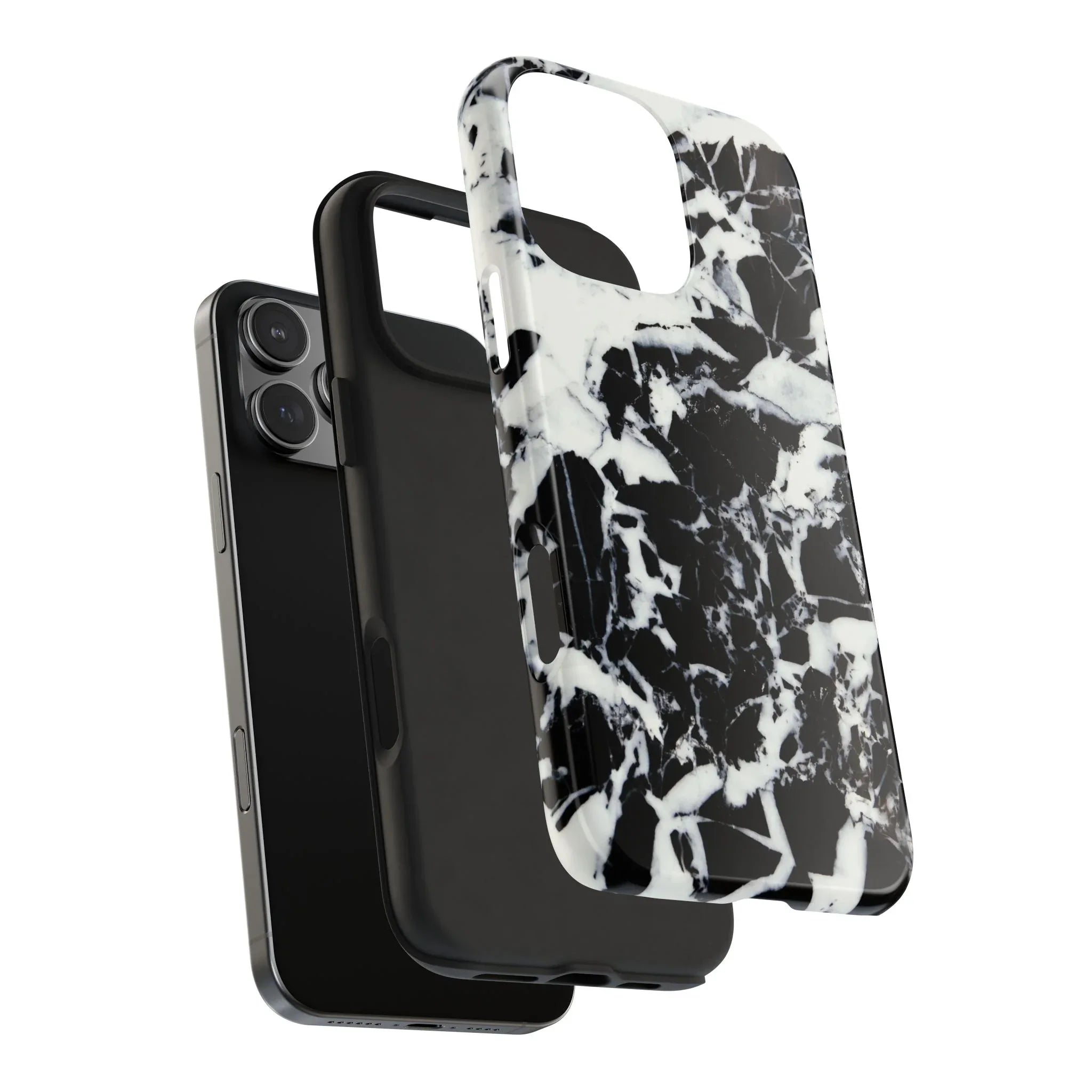 Black & White Shattered Phone Case (Apple & Android) - Pink Sweetheart