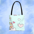 Cute Chibi Unicorn Tote Bag - Pink Sweetheart
