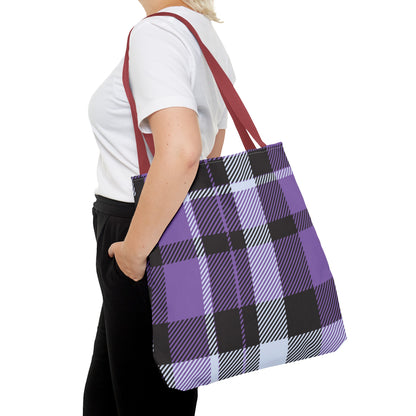 Purple Tartan Plaid Tote Bag