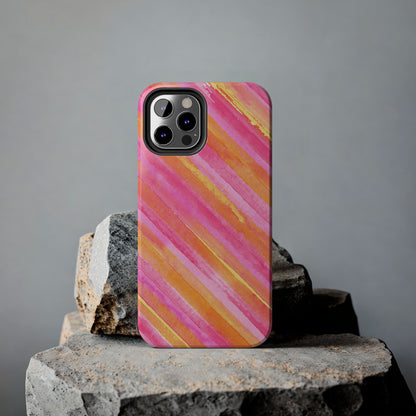 Pink Lemon Stripes Phone Case