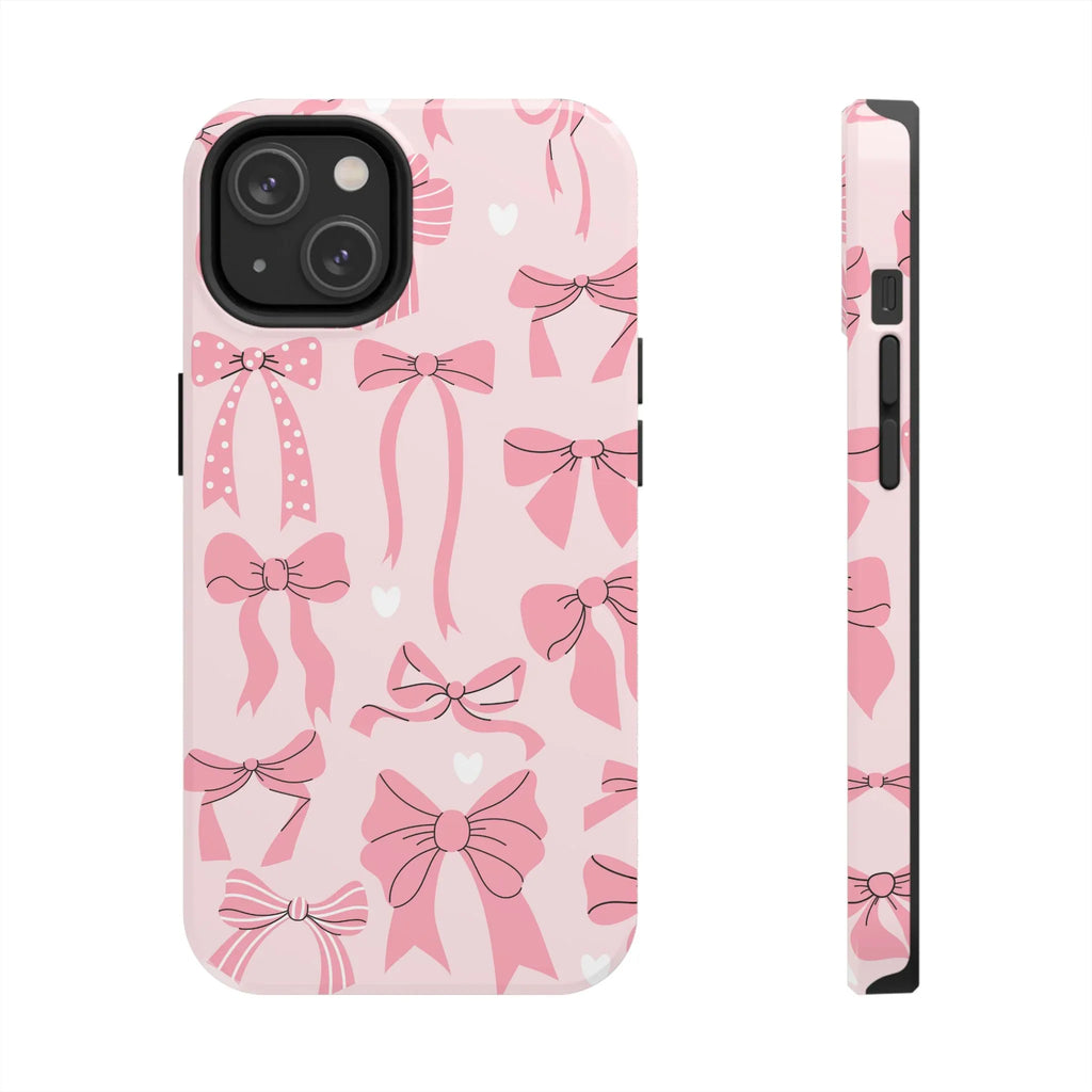 Pink Bow Ribbons Phone Case (Apple & Android) - Pink Sweetheart